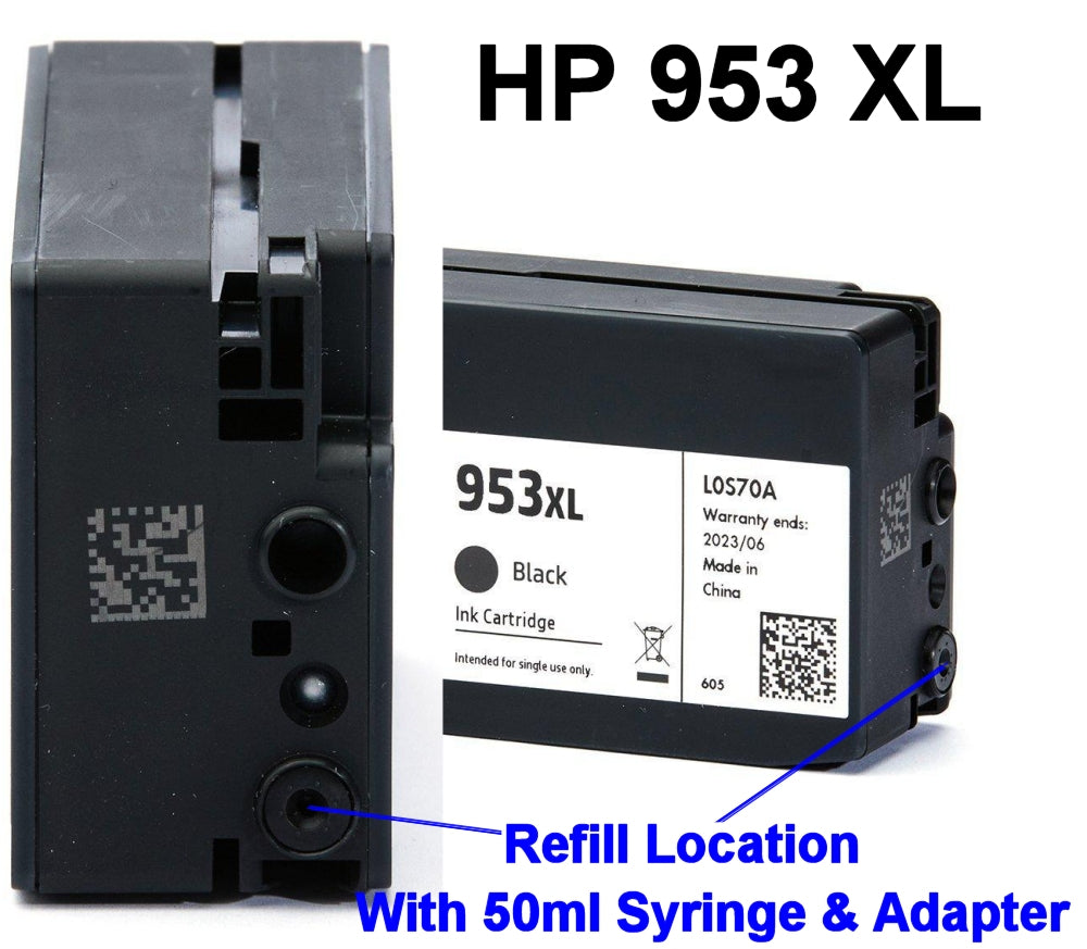 Refill Instructions for HP 903XL 907XL 950 XL 951 XL 953 XL 957 XL Printer Ink Cartridges