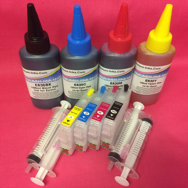 Epson 29 xl Refillable Cartridges and 400ml Ink