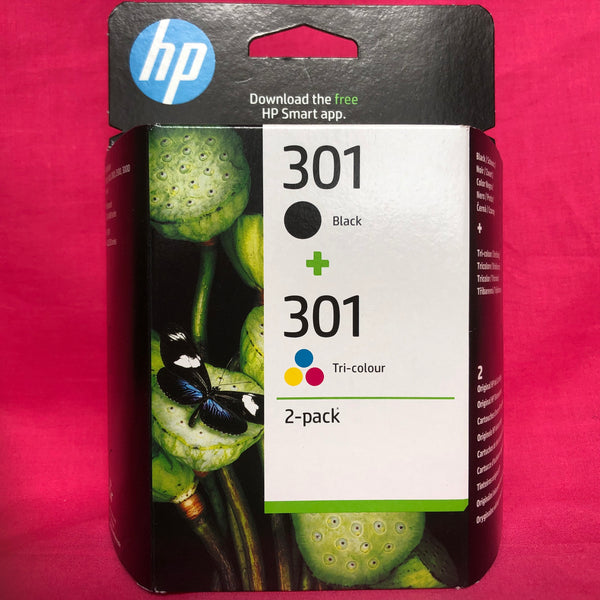 Genuine HP 301 BLACK & COLOUR Twin Pack Original Ink Cartridges N9J72AE