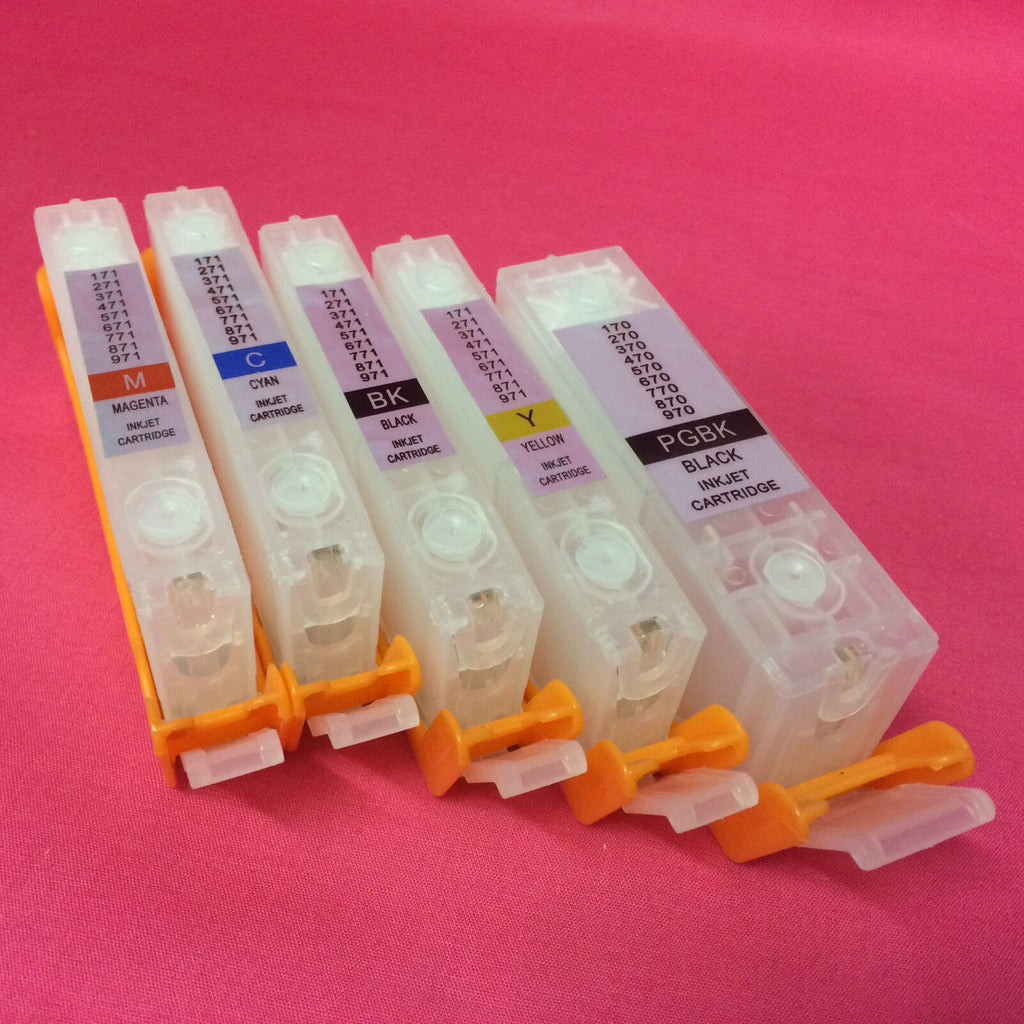 PGI-570 BK CLI-571 C M Y Refillable Cratridges Canon