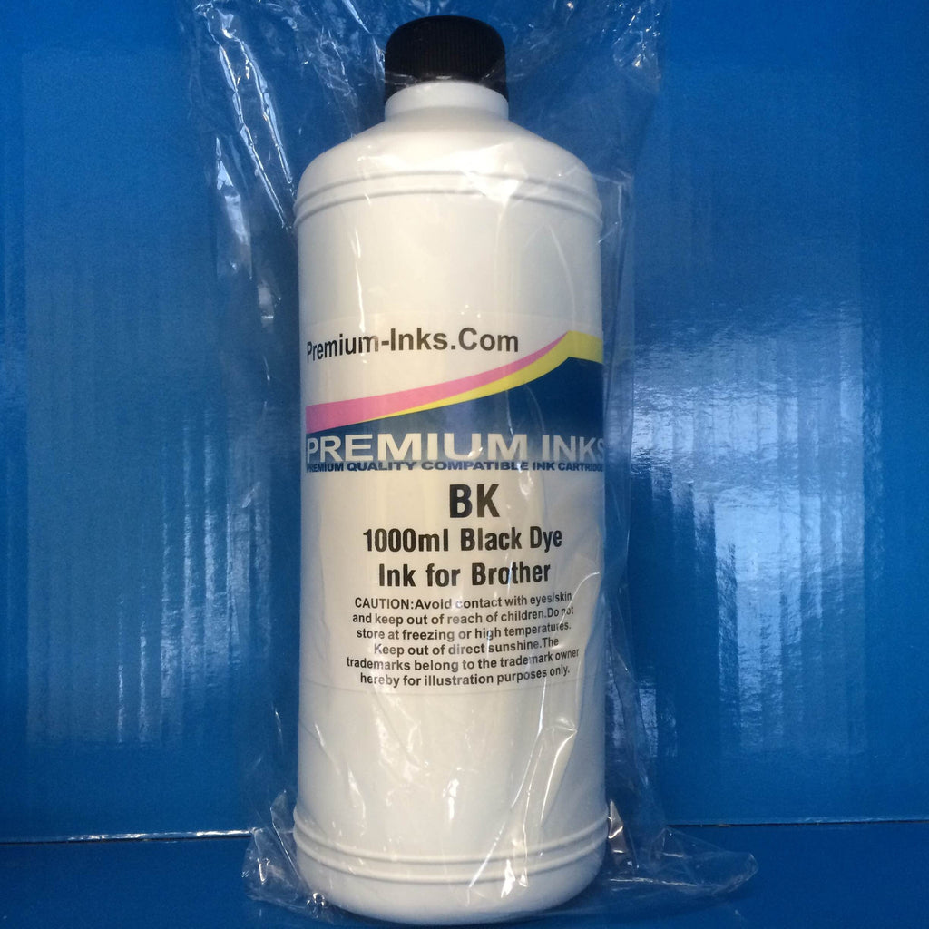 LITRE BLACK BOTTLE DYE REFILL PRINTER INK FOR REFILLING BROTHER CARTRIDGES Non OEM