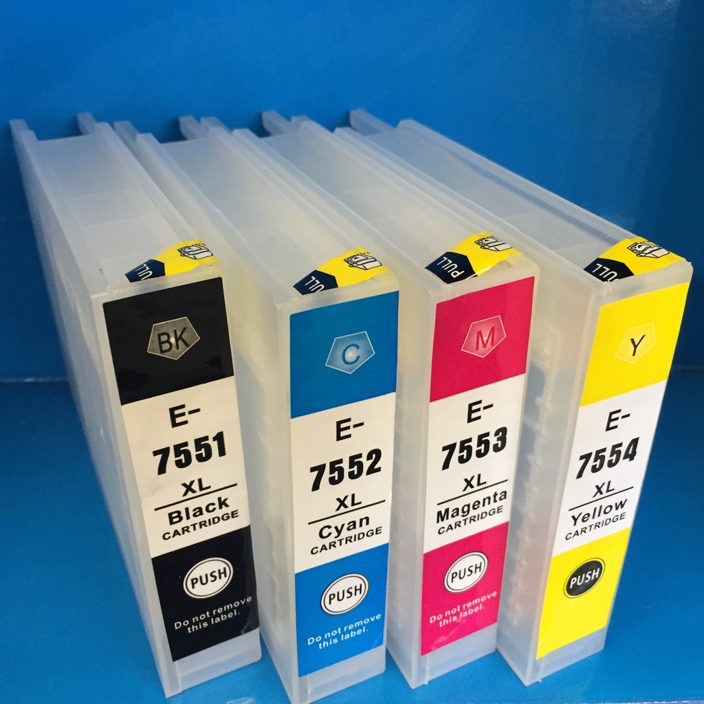 New Refillable Ink Cartridges to replace Epson T7551 T7552 T7553 T7554 75