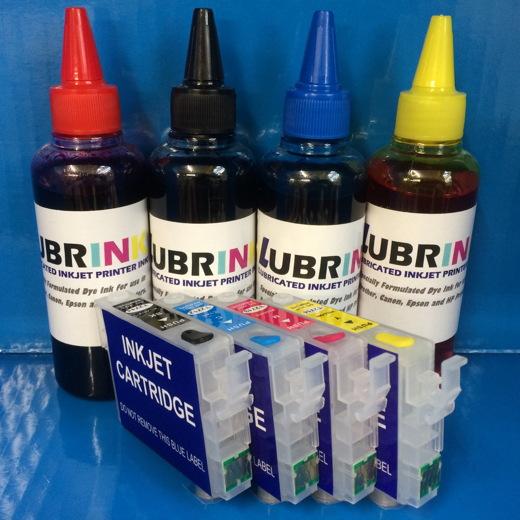 JUST ADDED: 400ml LUBRINK INK REFILLABLE CARTRIDGES 27XL EPSON WORKFORCE 7110DTW 7610DWF NON OEM