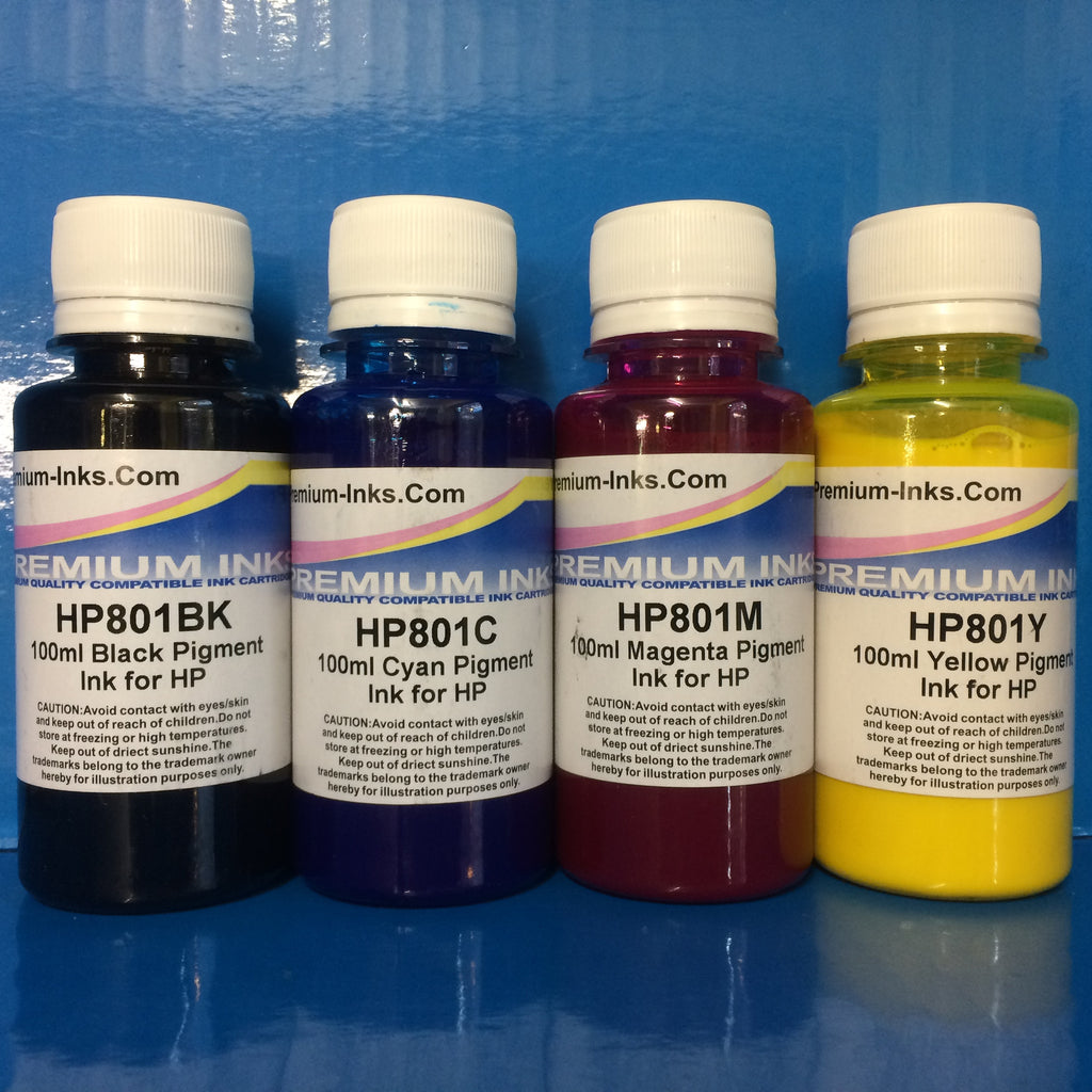 Just added: 4x100ml PIGMENT Printer Ink for HP Printers