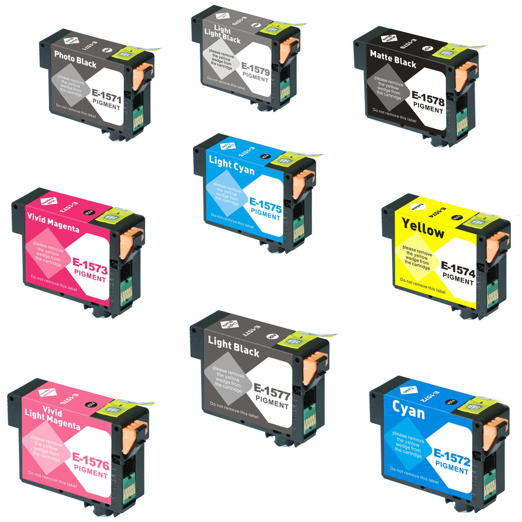 Set Replacement Pigment Ink Cartridges for Epson R3000 £29.99 now available T1571-T1579