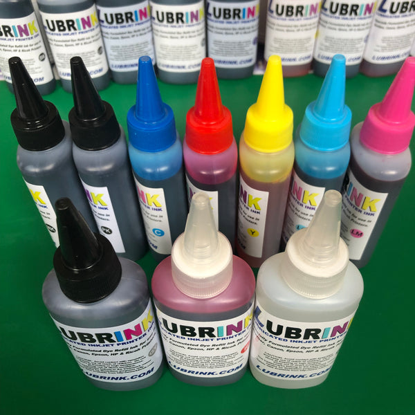 Various Colours of Lubrink 100ml Bottles