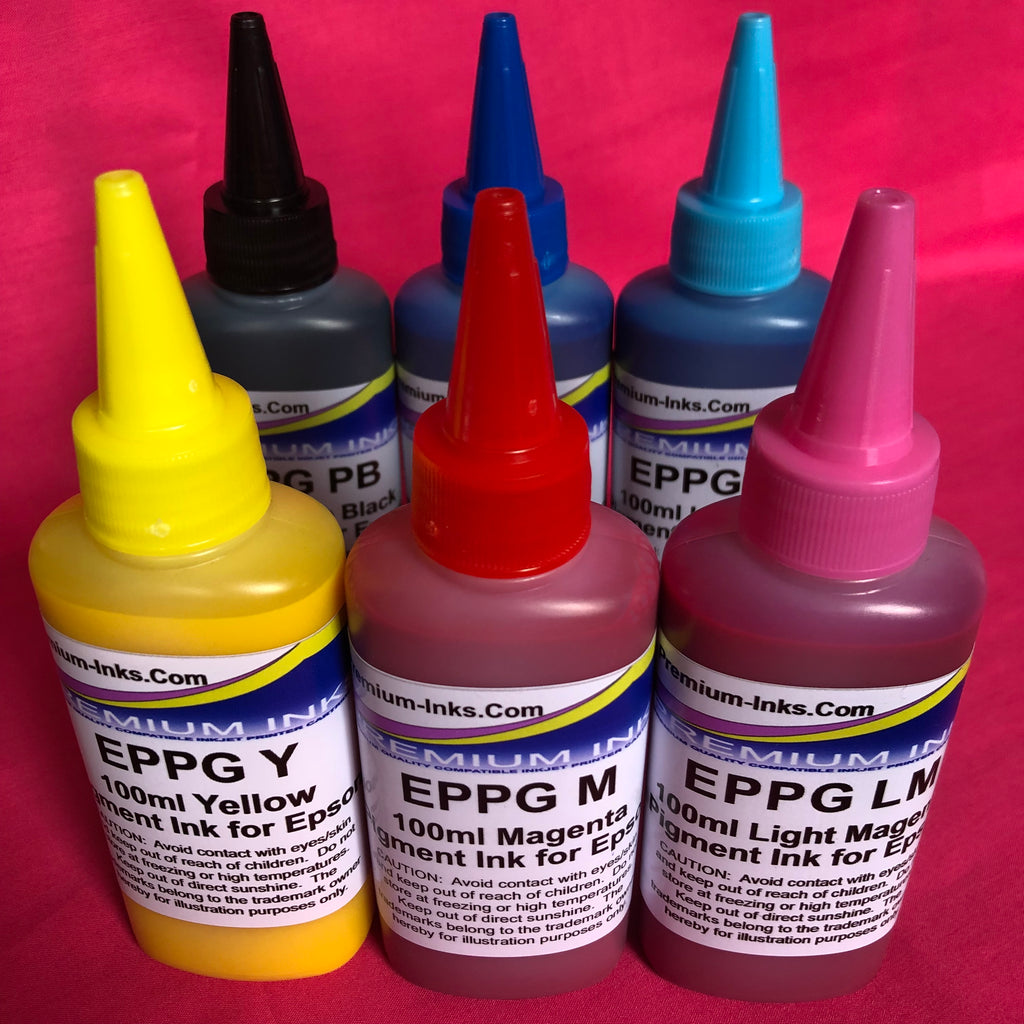 6x100ml Pigment Ink for Epson R 1400 1500W