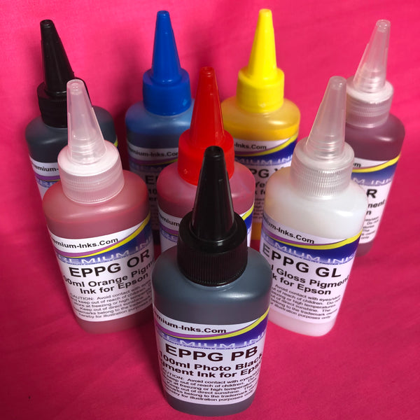 800ml PIGMENT Refill Ink Epson Stylus Photo R2000 Printer PB/C/M/YMBOR ...