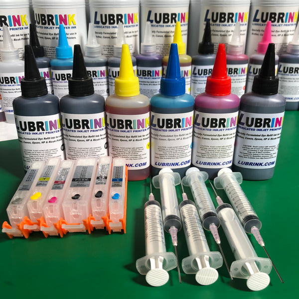 Lubrink Ink Refillable Canon PGI 550 CLI 551 BK/C/M/Y/GY Cartridges