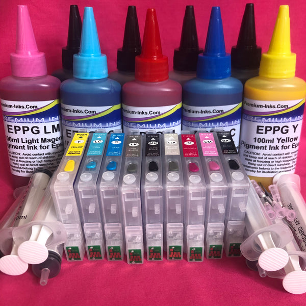 Epson T0591-9 Refillable Cartridges and Ink