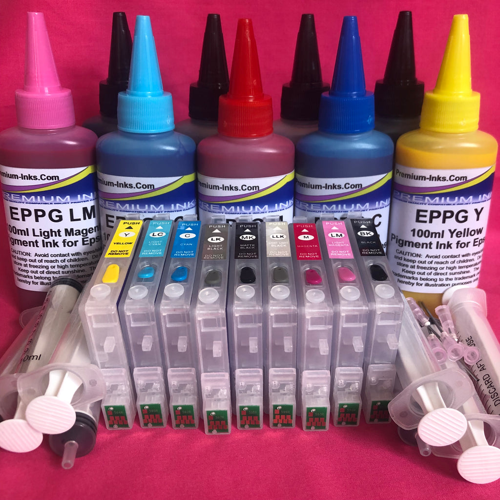 Epson R2400 Refillable Cartridges Pigment Ink