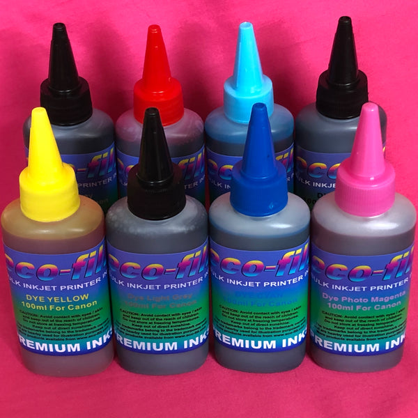 Inject Inks 8 Eco-Fill Ink Drop Refill Ink Syringes For Canon CLI 42 65 Cartridges ...