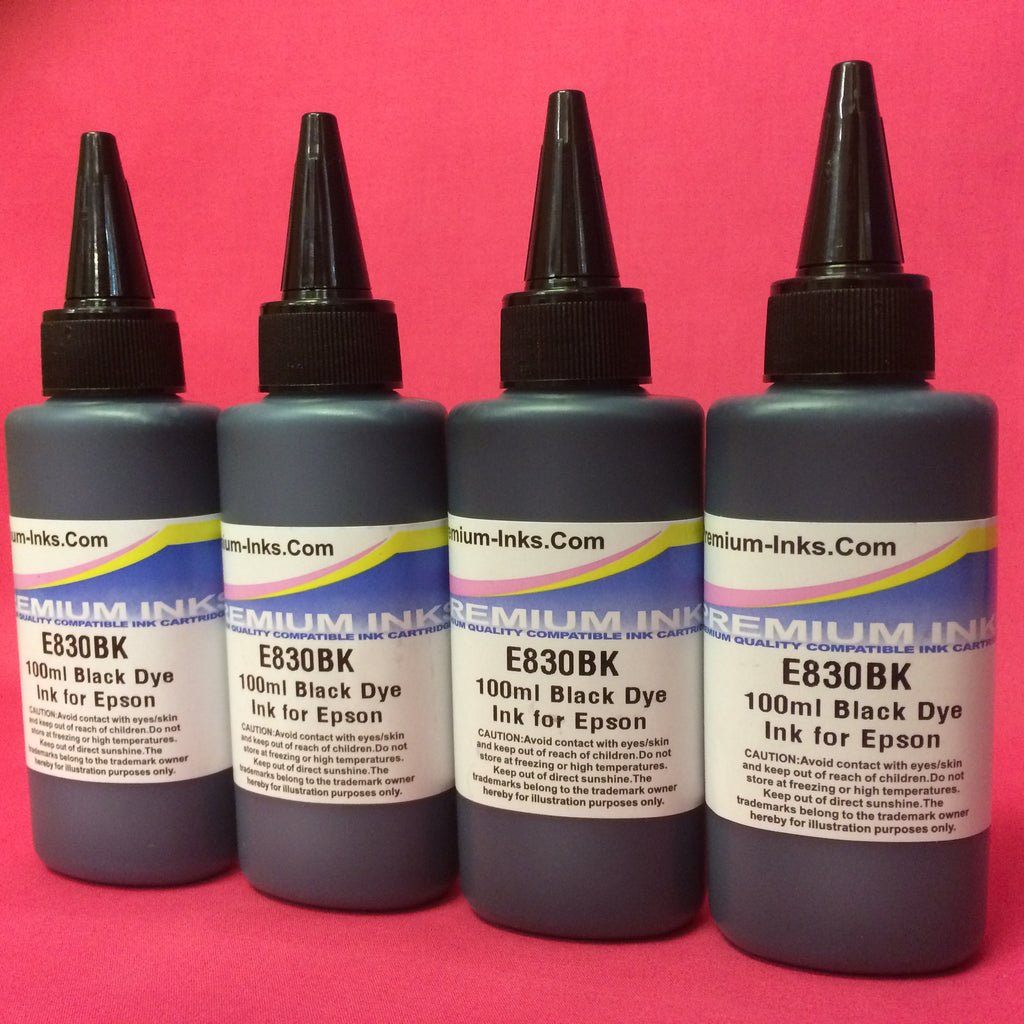 4 Dye 100ml Ink Refill Bottles for Epson