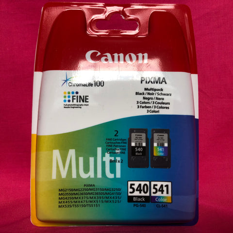 Canon PG-540 / CL-541 Ink Cartridge - Multi-Coloured, Pack of 2