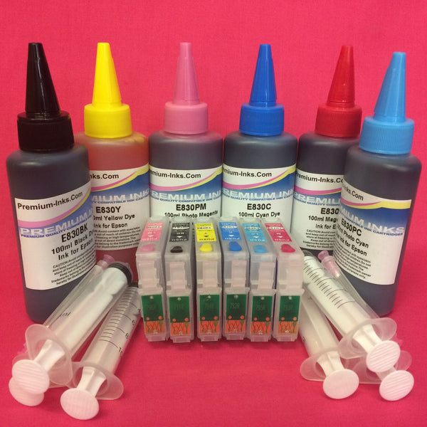 Refillable Cartridges Epson R 1400 1500 W Dye Ink