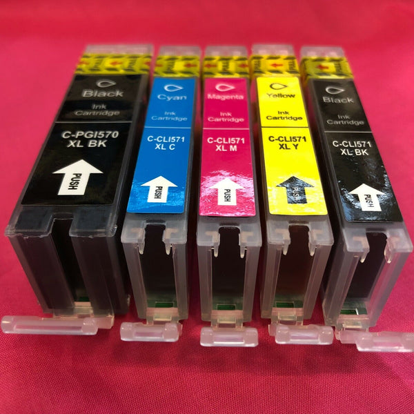 PGI-570BK CLI-571 BK/C/M/Y Set Canon Pixma MG 5750 5751 5752 5753 TS50
