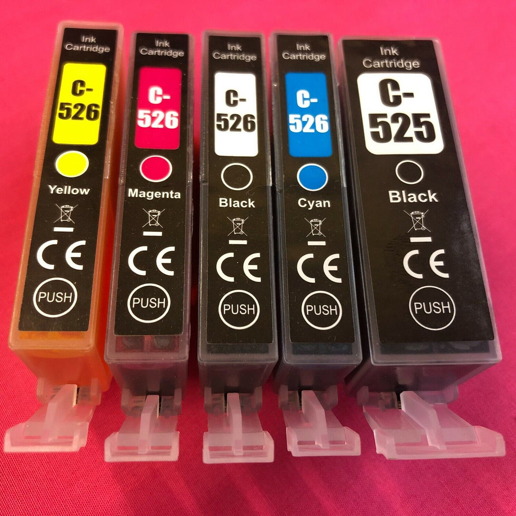 Go Inks 6-Pack Ink Cartridges (C/M/Y) To Replace Canon PGI-525 & CLI-526 For PIXMA Printers