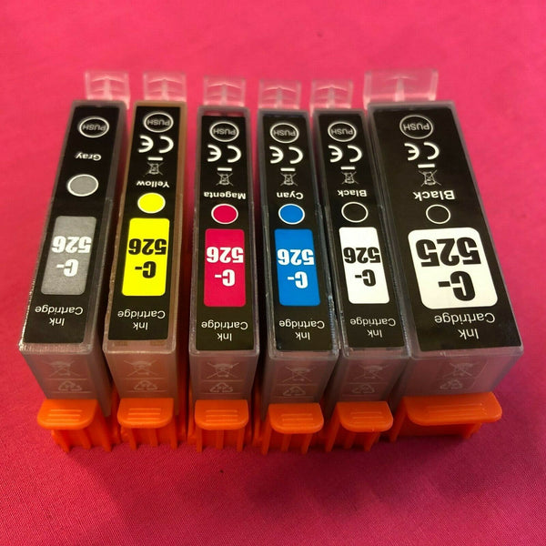 Set Canon 525 526 Ink Cartridges Including Grey