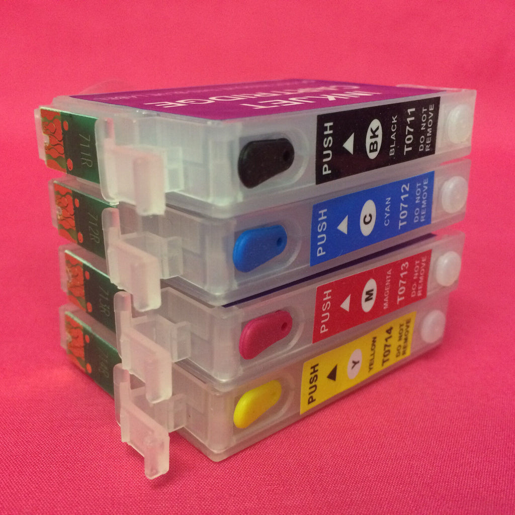T0711-4 Refillable Ink Cartridges Epson