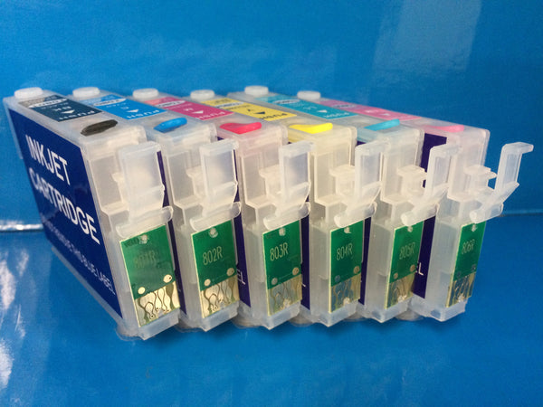 T0801-6 HEAD CLEANING CARTRIDGES FOR EPSON T0801 T0802 T0803 T0804 T0805 T0806 Non OEM