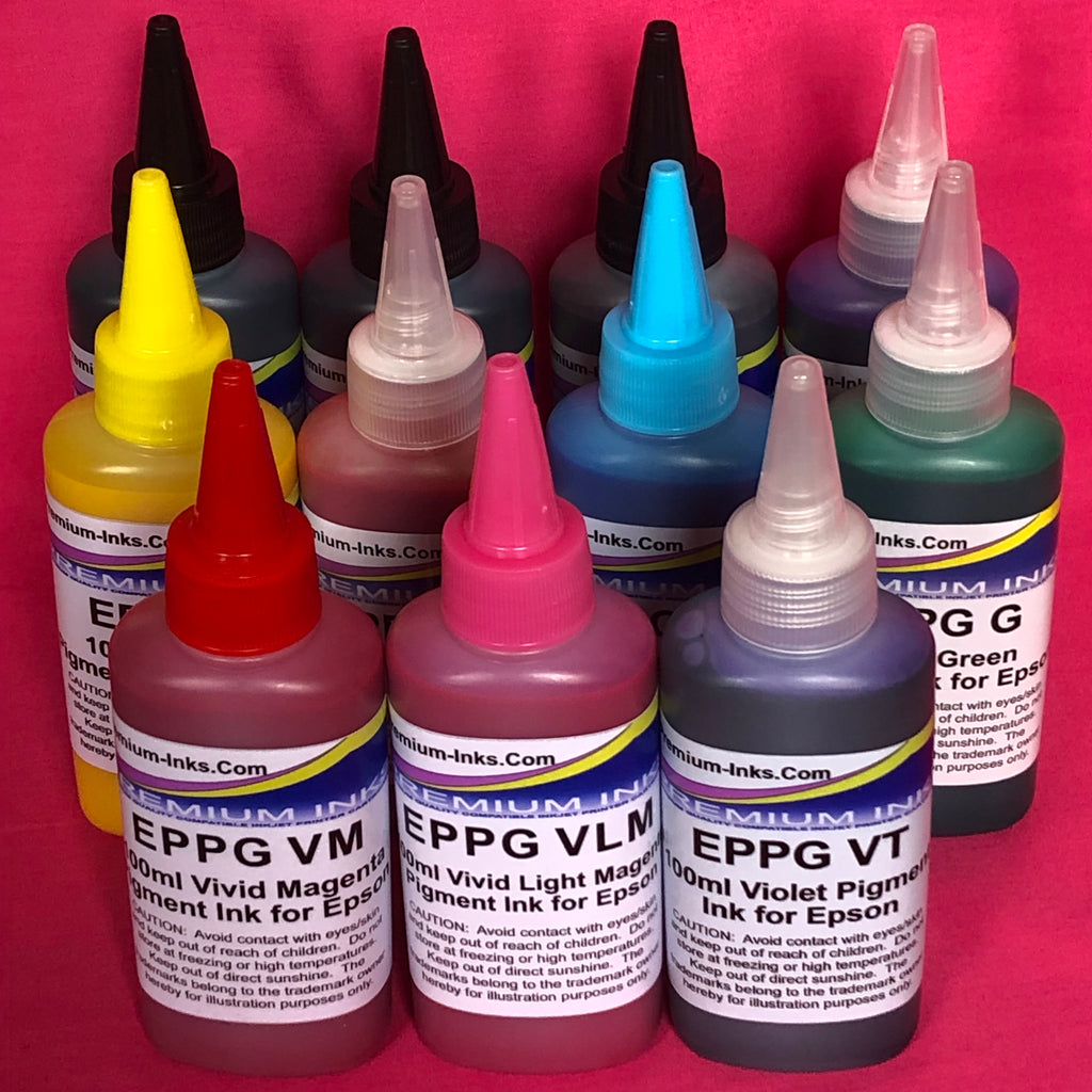 Pingment Powder Ink 100ml PIGMENT Ink Refill Bottles for Epson SureColor Pro Stylus Photo ...