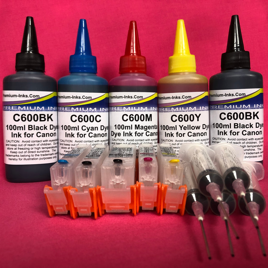 Pms 580 Ink PGI-580BK CLI-581 BK/C/M/Y/PBL REFILLABLE CARTRIDGES FOR CANON + INK N ...