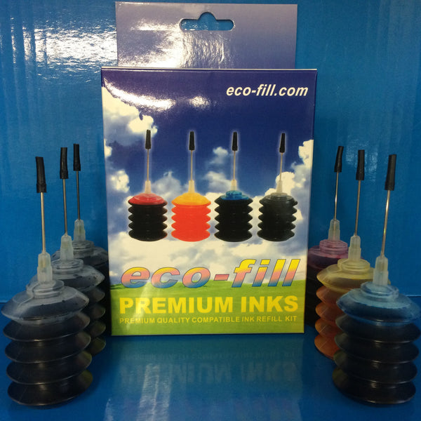 ECOFILL CANON PGI-570 BK CLI-571 BK/C/M/Y REFILL KIT (6 X 28ML INK / INSTRUCTIONS))